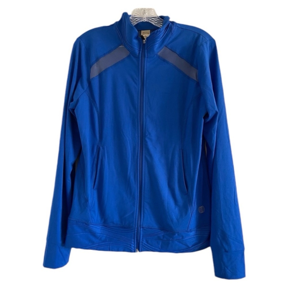 BALANCE COLLECTION Women’s Royal Blue/Gray 2 Pockets Athletic‎ Jacket-Size L